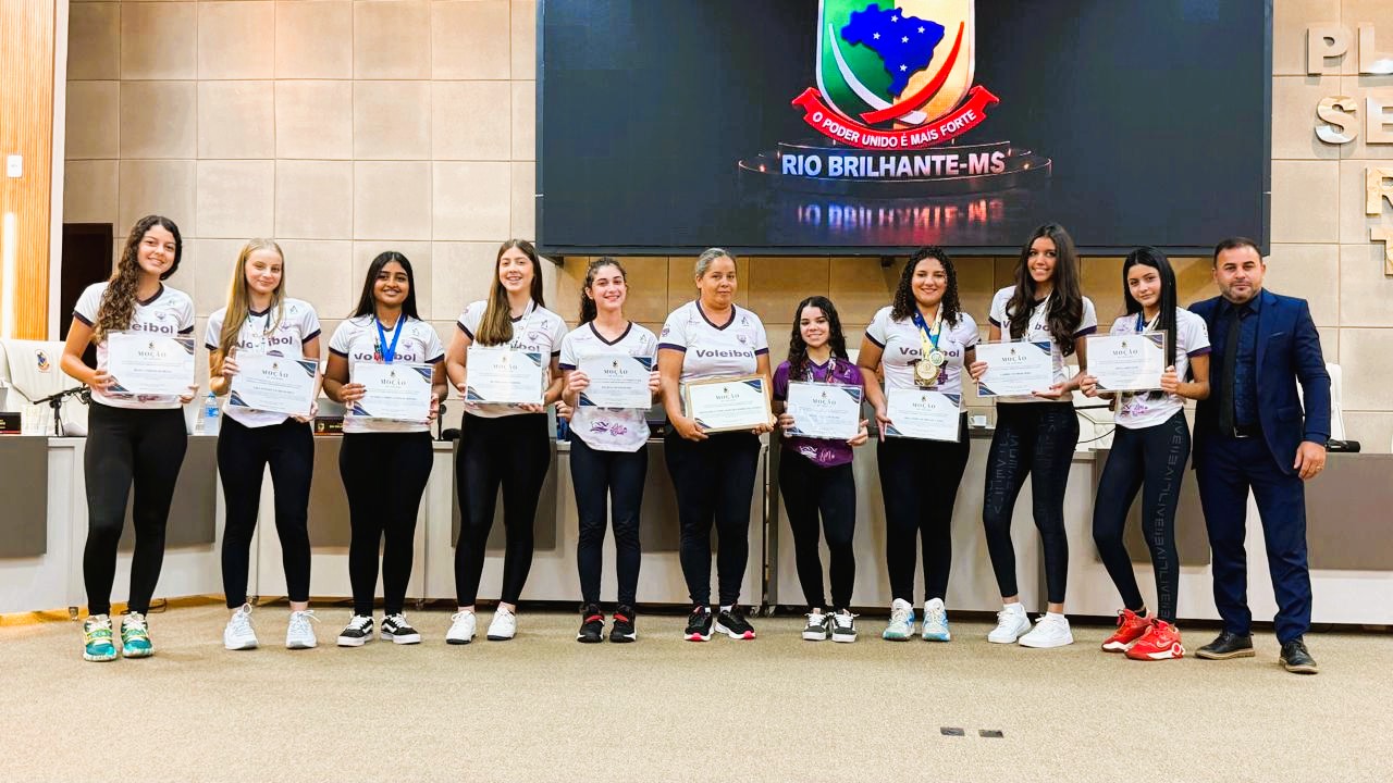 Moção de Aplauso destaca atletas do vôlei feminino de Rio Brilhante